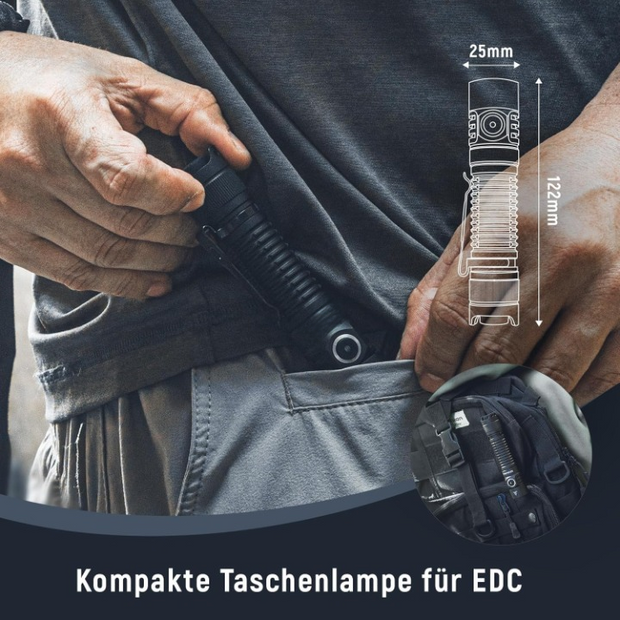 Zaklamp - Tactische Zaklamp - LED-buitenlamp - Krachtige - Oplaadbare - Draagbare - met Extreem Heldere - Batterij - voor Zoeken - Wandelen - Noodsituatie - USB - C - 2000Lm - 269m Lichtpad - 10V - ‎IP68 - Zwart
