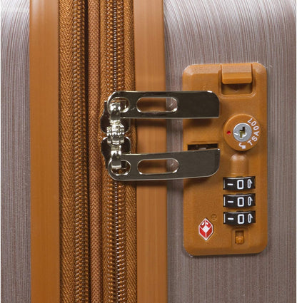 World Traveler Classique 2-Piece Carry-On Lightweight Hardside Polycarbonate Spinner Expandable Luggage Set, Rose Gold, One Size