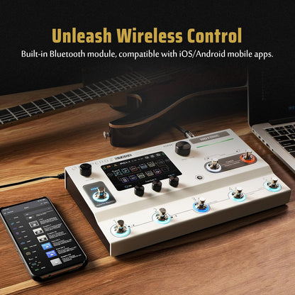 HOTONE Ampero II Stage Gitaar Bass Multi-Effect Processor met Touchscreen Gitaar Bass Versterker Modellering IR Boxes Simulatie met FX Loop MIDI I/O Stereo OTG USB Audio Interface Ampero II Stage