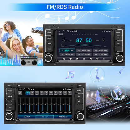 Autoradio – Multimedia Radio – Auto Stereo – Dashboard Radio – Navigatiesysteem – Android 13 OS – 7 Inch Touchscreen – Draadloos CarPlay & Android Auto