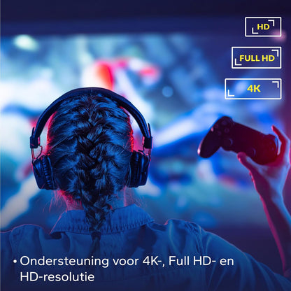 Overmax Multipic 5.2 Beamer – 4K Ondersteuning, Native Full HD 1080P, Smart Projector met Google TV & Google Assistent, Bluetooth/WiFi/Miracast, Auto Keystone, 200" Thuisbioscoop, 7000 Lumen