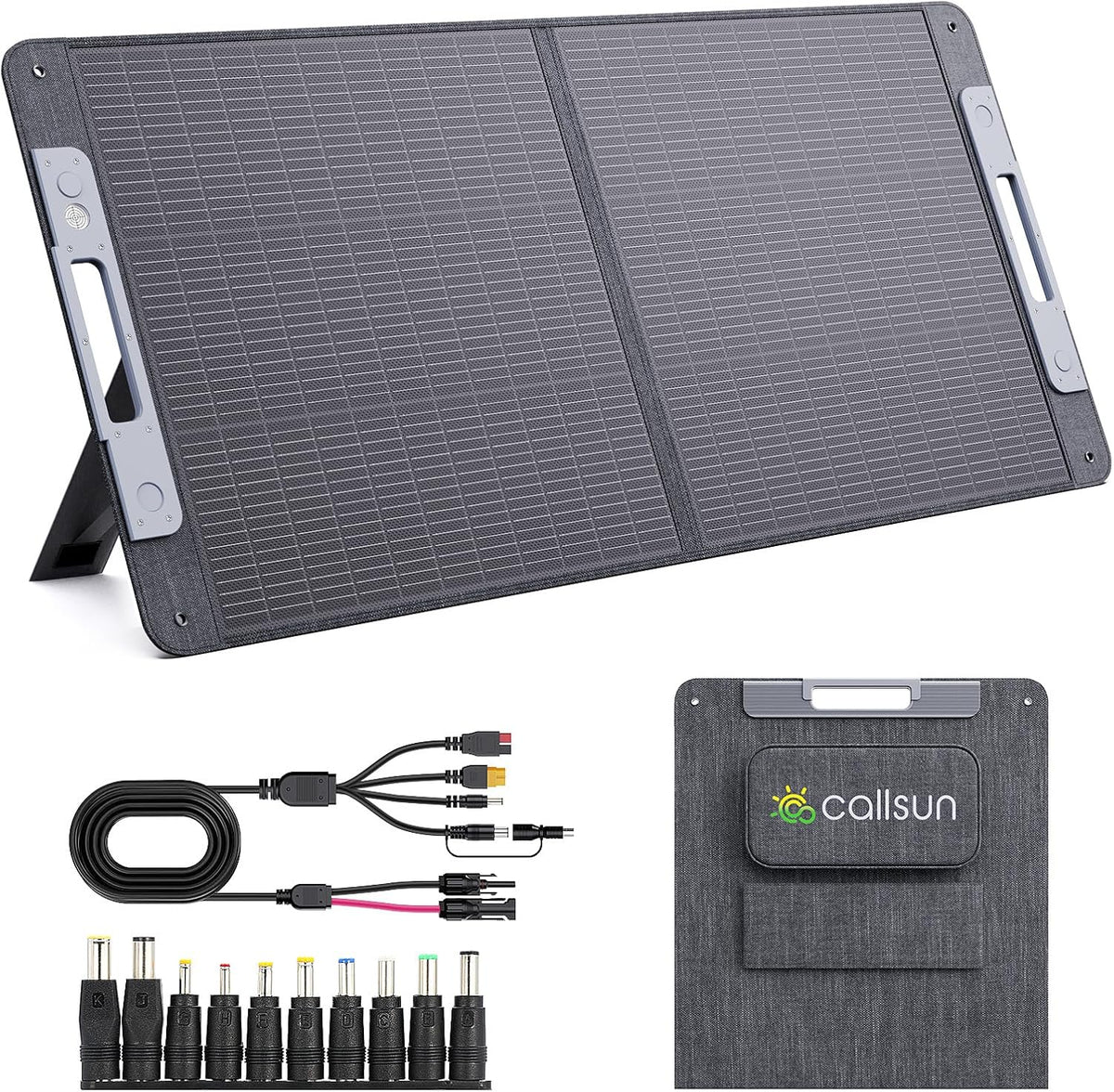 110W Opvouwbaar Zonnepaneel,25% Efficiëntie Met N-Type Cellen Monokristallijne Zonnepanelen, 3.64kg Lichtgewicht, Zonnepaneel voor Draagbaar Powerstation, Caravan, Vissen,Camping