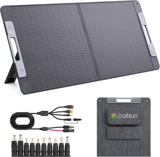 110W Opvouwbaar Zonnepaneel,25% Efficiëntie Met N-Type Cellen Monokristallijne Zonnepanelen, 3.64kg Lichtgewicht, Zonnepaneel voor Draagbaar Powerstation, Caravan, Vissen,Camping