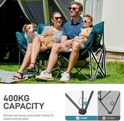 EVER ADVANCED Campingstoel Dubbel Oversized Groen