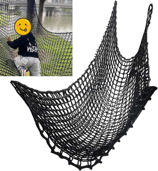 Dubbele Lagen Klimnet, Speeltuineveiligingsnet Voor Kinderen Buiten, Touwbrug Tree House Kits Voor Achtertuin, Loft Net, Klimt Vrachtnet, Polyester Zware Vrijetijds Vrijgesproken Anti-fall (Size:1x8m)