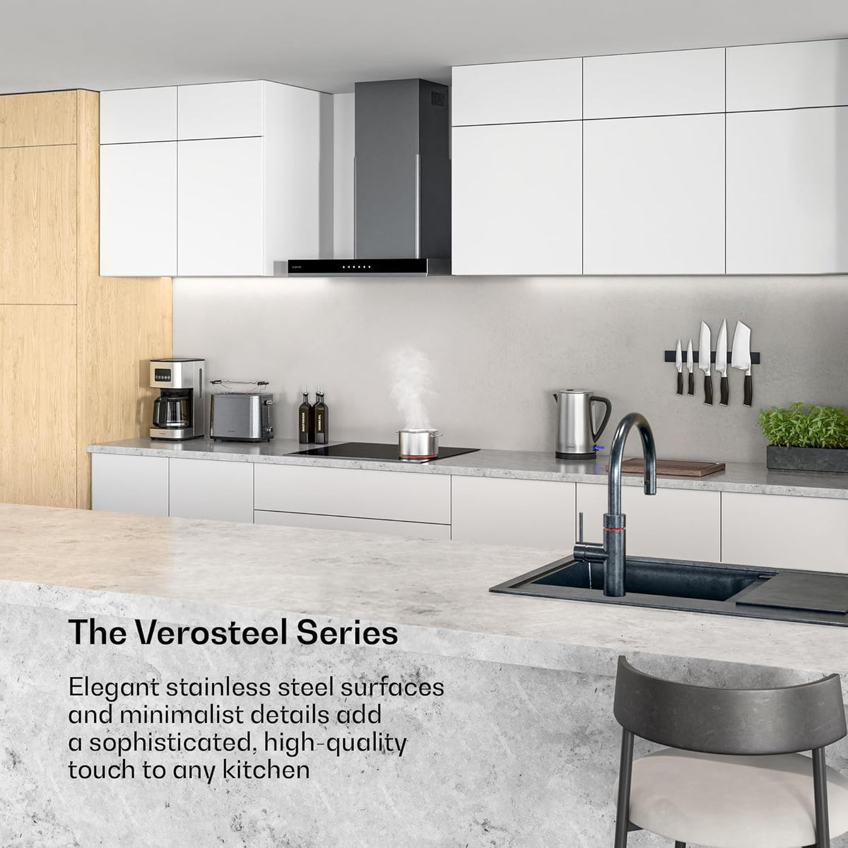 Klarstein Verosteel Glaskeramische kookplaat - 60 cm, 4 zones, touch-slider, 6600 W, ovale en dubbele kookzones, timer, kinderbeveiliging, restwarmte-indicator, inbouw elektrische kookplaat