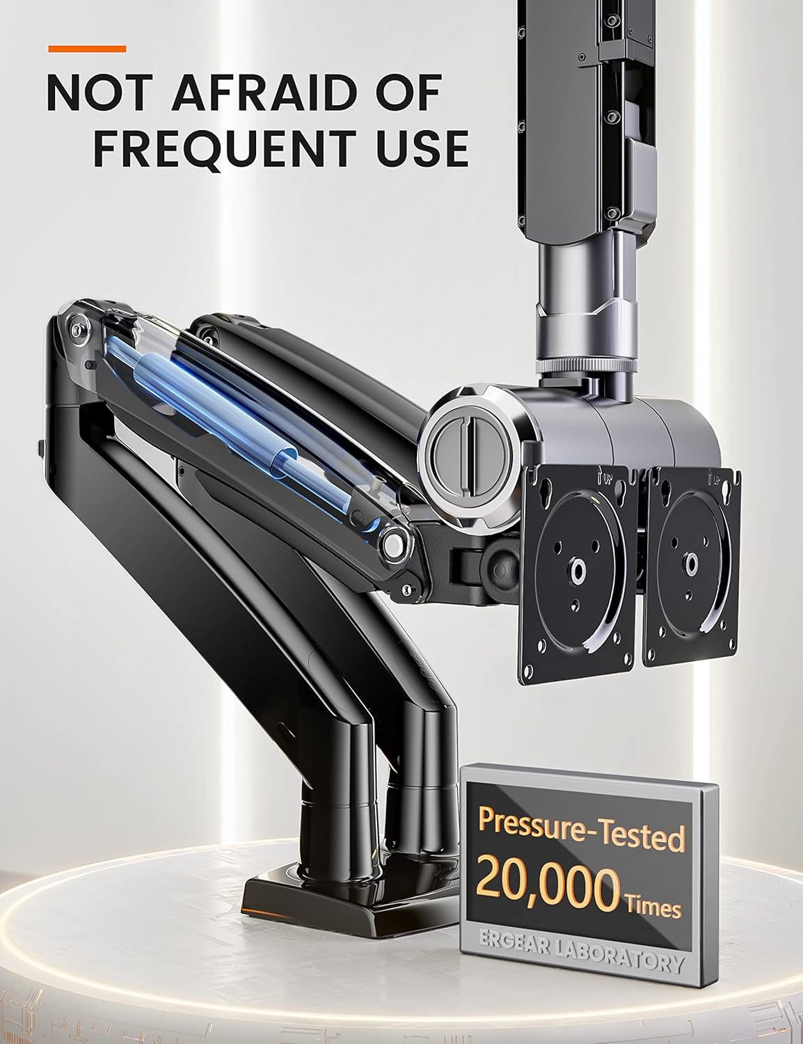 Dubbele monitorarm voor 2 schermen – Monitorhouder – Monitorsteun – Monitorbeugel – Bureausteun – Geschikt voor 13 tot 40 inch – Tot 12,1 kg per scherm, met USB-poort en VESA 75x75 / 100x100