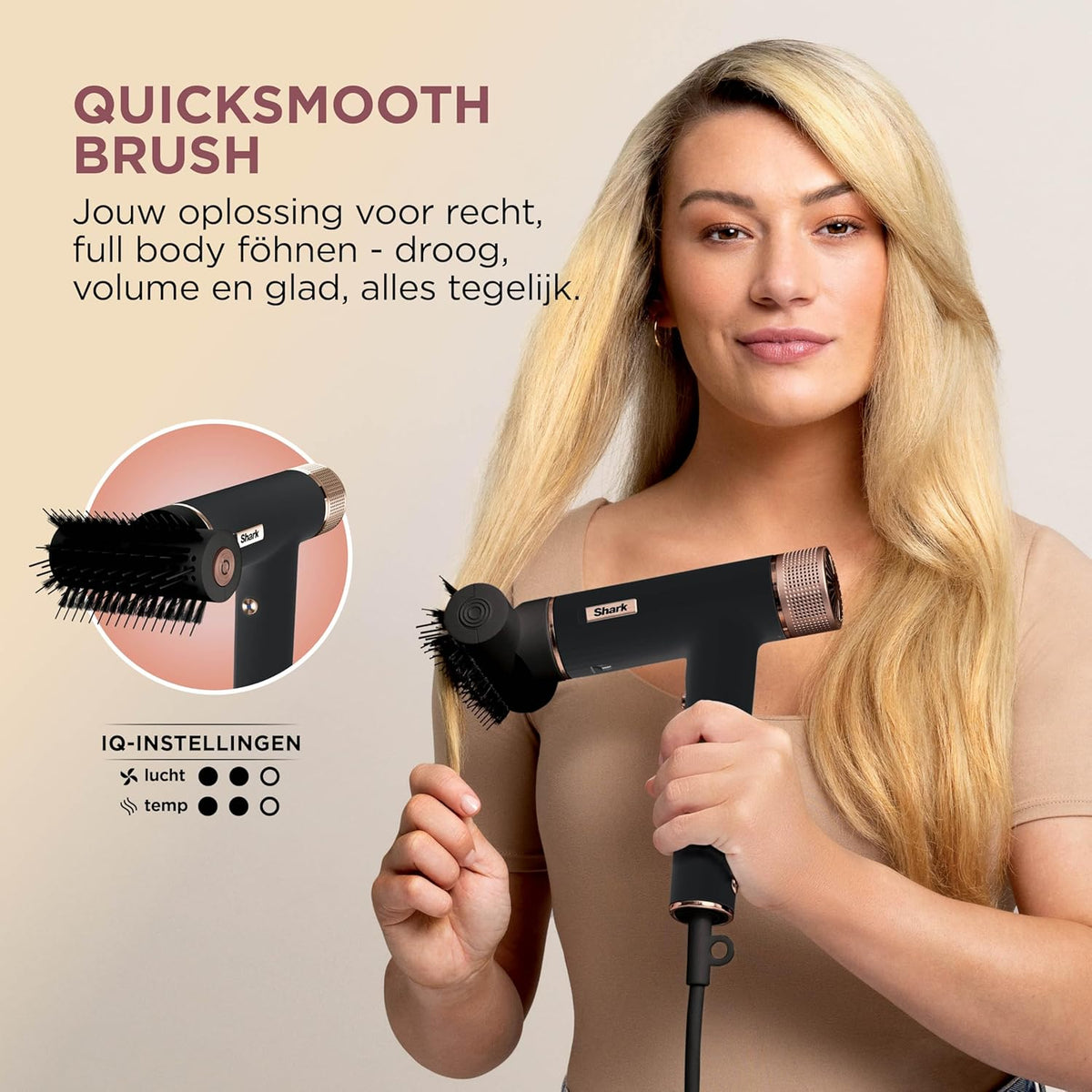 Shark SpeedStyle Haardroger & RapidGloss Finisher met Opbergtas & Haarklemmen, 5 Stylers, Voor Alle Haartypes, Ultrasnel Droog, Gladstrijken van Pluizig Haar, Geen Warmteschade, Ionisch, HD353BKEU
