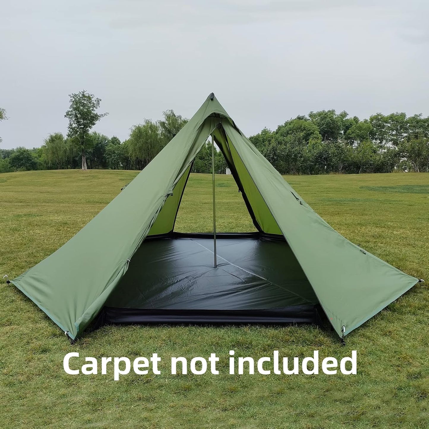 Longeek 4-Persoons Kampeer Tipi-Tent 4 Seizoenen Backpacken Ultra-Licht Snelle Opbouw Hot Teepee