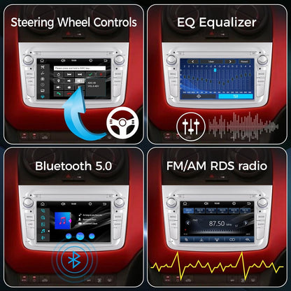 Autoradio – Autostereo – Multimedia Speler – Inbouwradio – Dashboard Radio – Linux Systeem – Ultra-Snelle Opstarttijd – Draadloos CarPlay & Android Auto