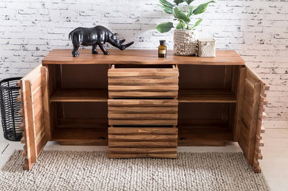 Sideboard Solid Wood Acacia 160cm Dresser Drawer Cabinet - QUORE