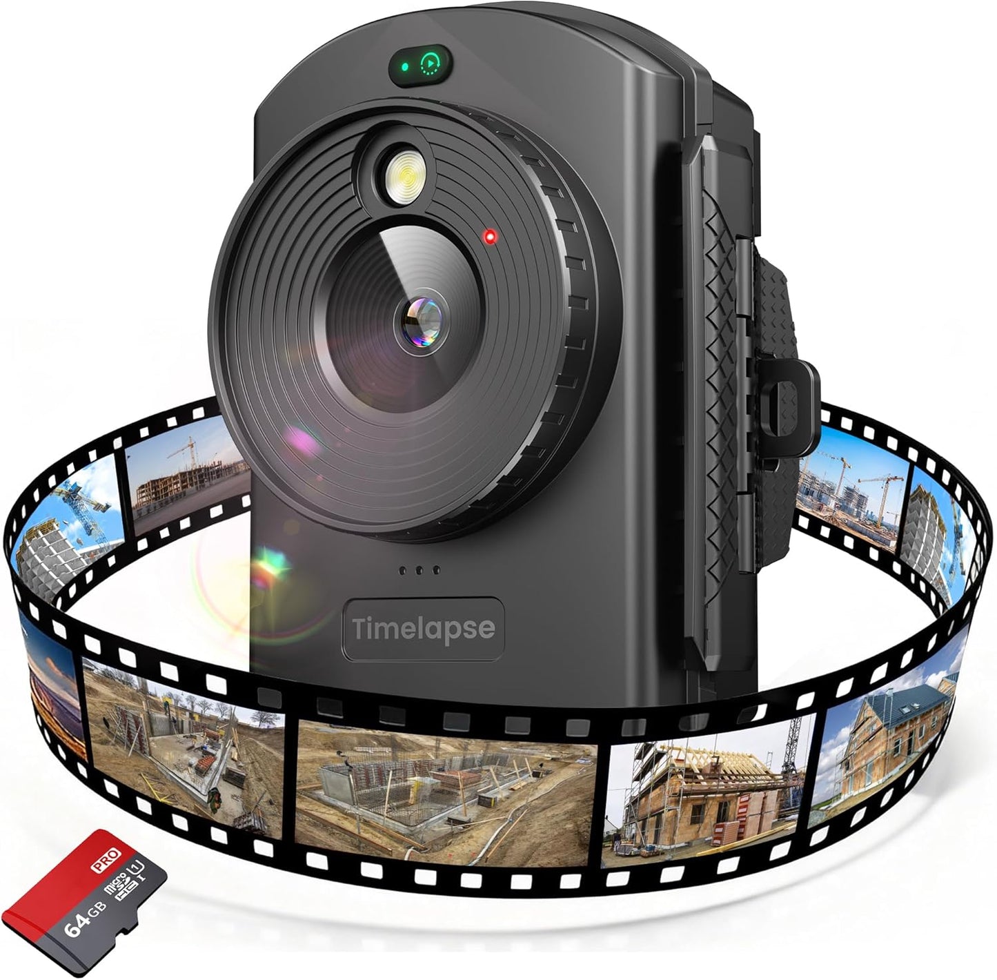 Time Lapse Camera Outdoor - 1080P Timelapse Camera met IR-positionering, 180 dagen opnamen, IP66 Waterbestendig voor buitenbouw, plantengroei, kunstprojecten en natuurverkenning (TL2000)