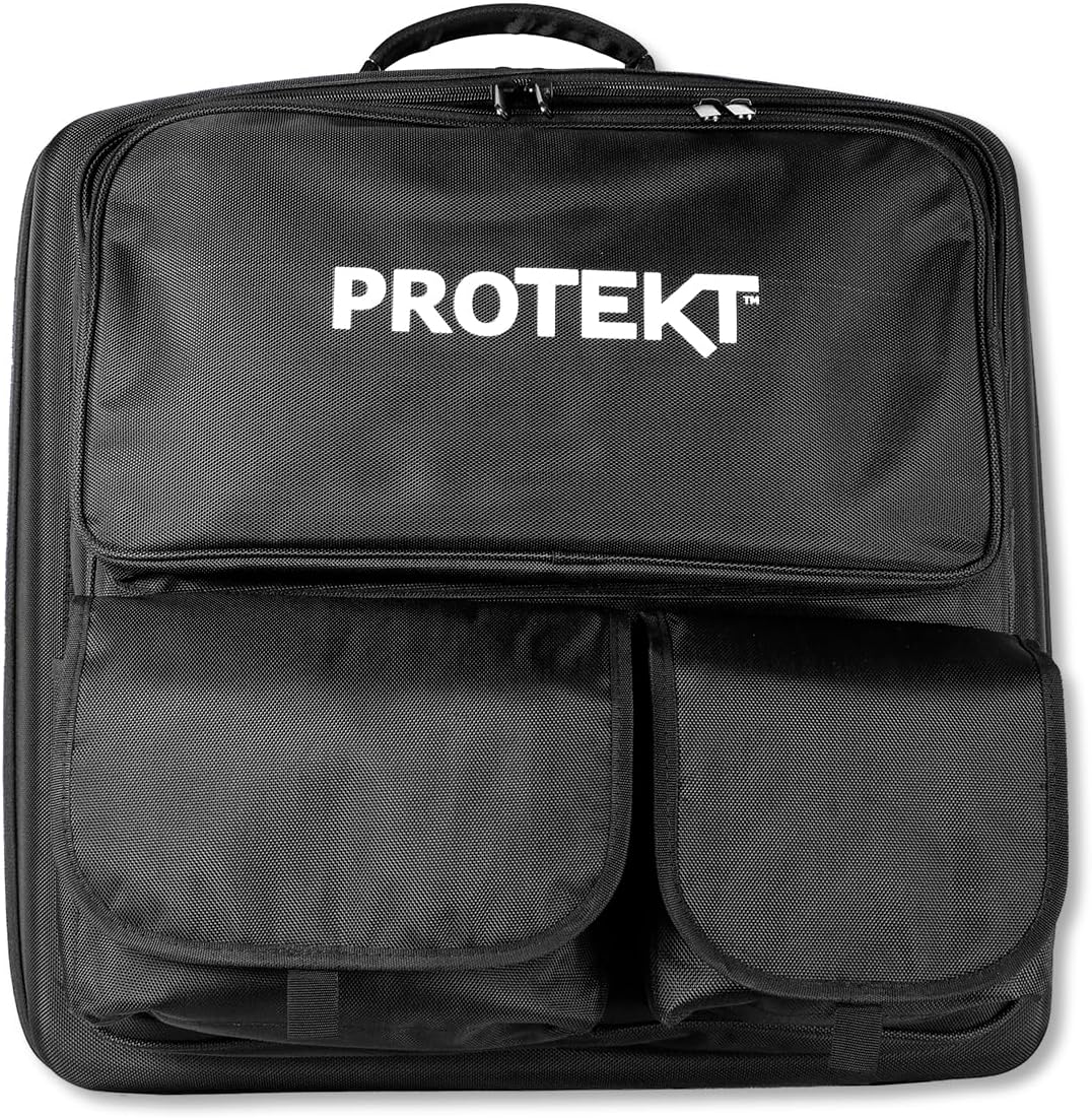 Protekt DJM-A9 EVA-tas van BA9P DJ-draagtas voor Pioneer Player - met 4 voorvakken voor laptop, hoofdtelefoon, kabels en essentiële accessoires, Zwart, 525 x 510 x 165 mm, DJ Mixer Tas