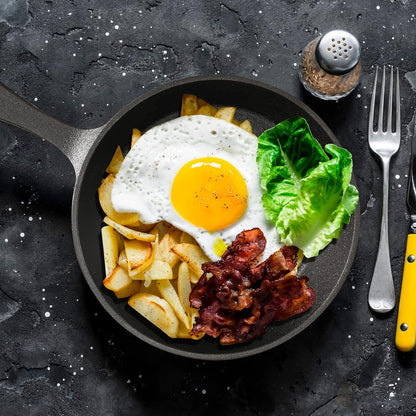 Mini Cast Iron Skillets Small Black Cast Iron Skillet Mini Sizzling Plate Cast Iron Skillets Mini Frying Pan Cast Iron Set with Oil Brush for Indoor Outdoor Restaurant Kitchen (Round,10 Sets) - QUORE
