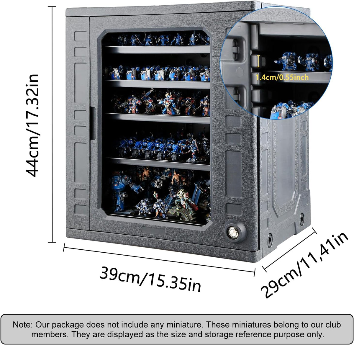 Jucoci Miniaturen Opbergkoffer Miniaturen Transportkoffer (groot formaat met licht)