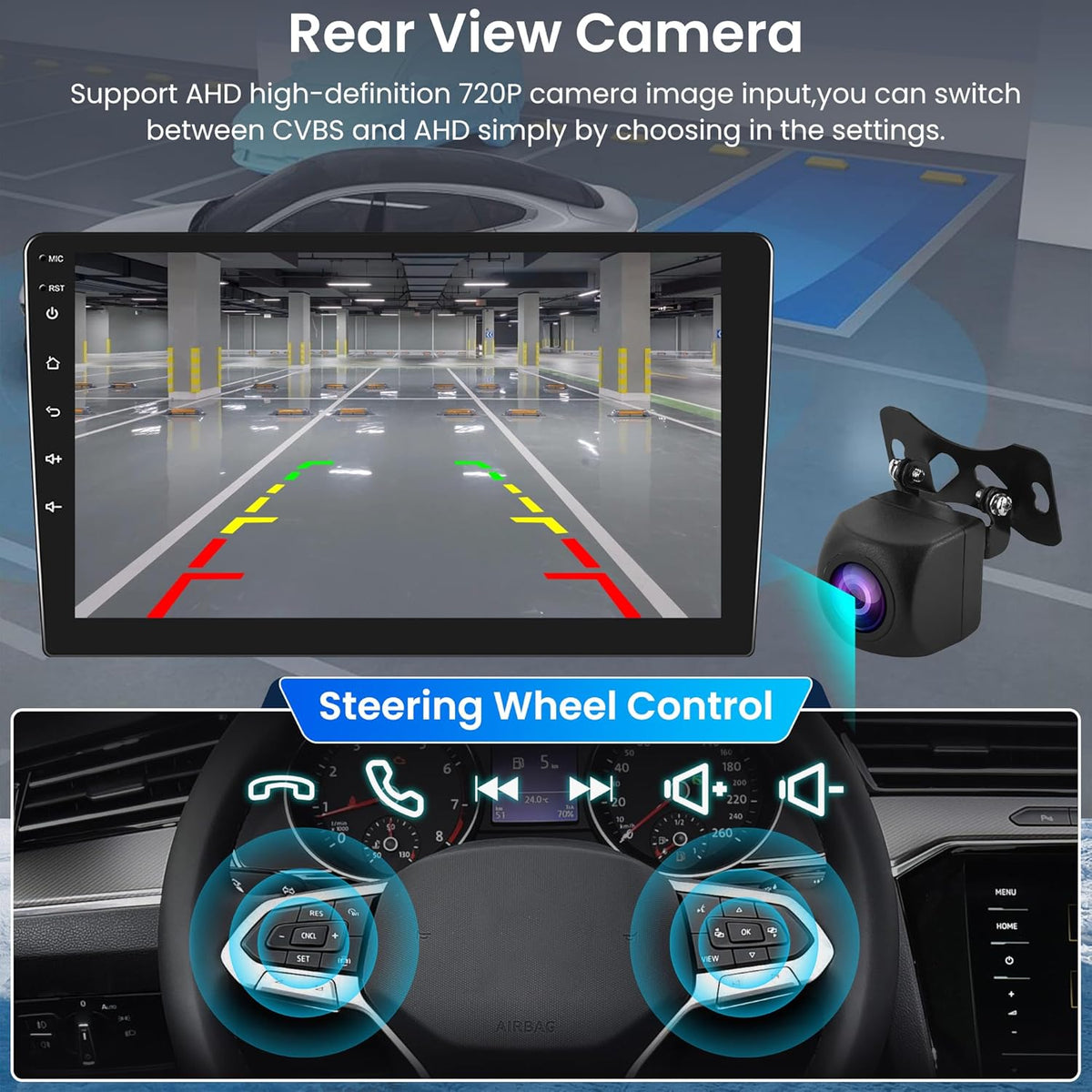 Android Autoradio 2 Din – Multimedia Systeem – Navigatie Radio – Touchscreen Auto – Wireless Apple Carplay – 9 Inch HD Scherm – Draadloos Android Auto – Bluetooth FM/RDS DAB+