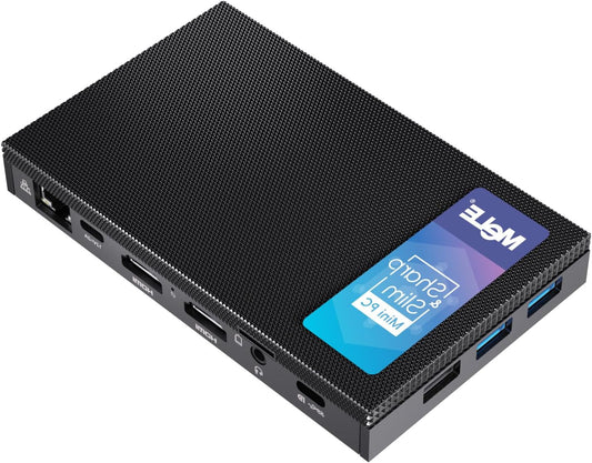 Mini PC – Mini Computer – Micro PC – Compact PC – Stille PC – Intel Celeron J4125 – 8GB RAM 512GB SSD – Fanless Geruisloos – Dubbele 4K HDMI-uitgangen