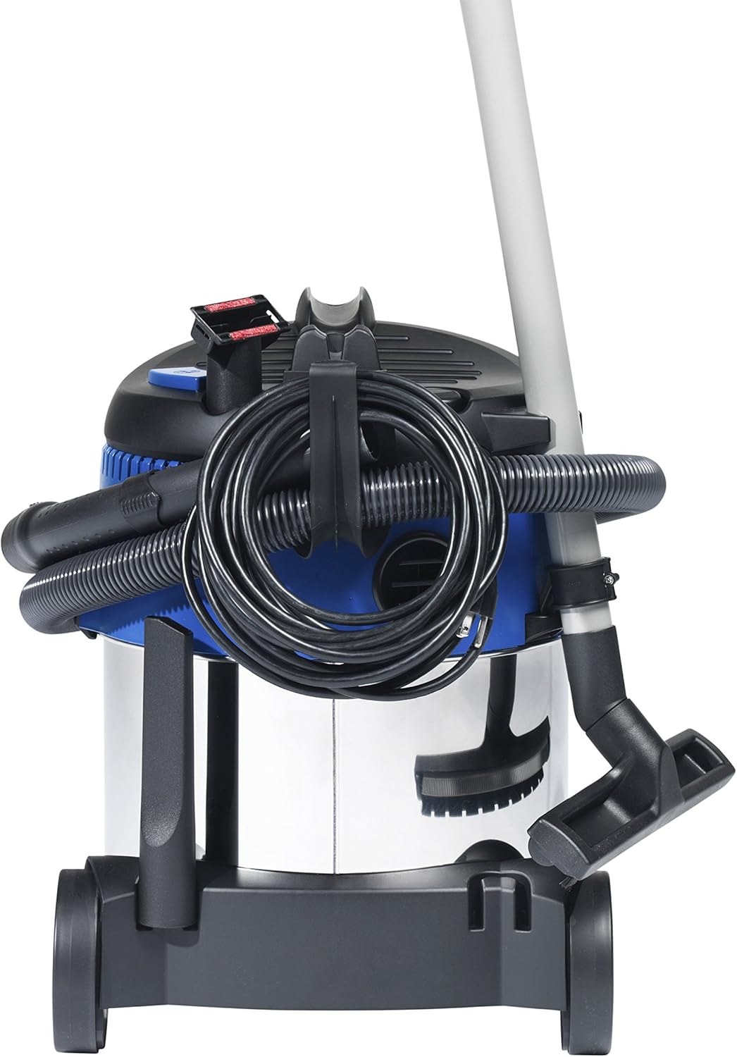 Nilfisk AERO 21-11 PC INOX 107406603 Nat-/droogzuiger (apparaatstopcontact, container roestvrij staal, industriële stofzuiger 1250 W, compact formaat, blaasfunctie, luchthoeveelheid (l/min.) 3600)