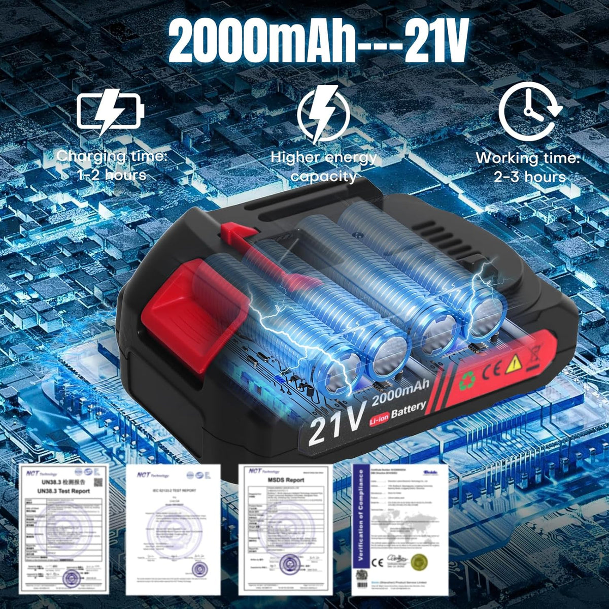 Snoeischaar met accu, 40 mm, elektrische snoeischaar met accu, professionele oplaadbare schaar voor tuinieren, boom 21 V (21 V)