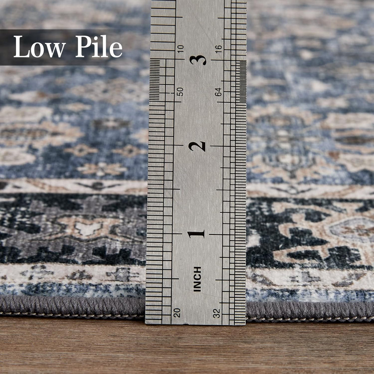 Vloerkleden voor woonkamer, wasbare vloerkleden, 200 x 290 cm, boho-vintage bloementapijt, zacht imitatielijn lamsfluweel, groot tapijt en TPR-antislip achtertapijt voor slaapkamer, badkamer, eetkamer