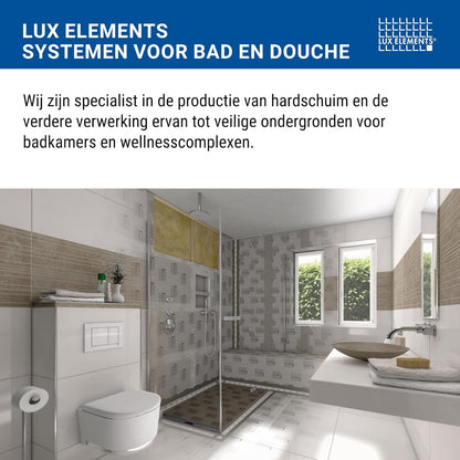 Douchescheiding – Douchewand – Douchepaneel – Scheidingswand – Douche-element – Inclusief Niche – 240 x 90 x 10 cm – 4-delig Met Montagelijm