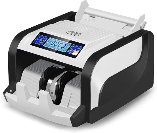 Geldtelmachine – Bankbiljettenteller – Geldteller – Bankbiljettencontroleapparaat – Valsgelddetector – UV- en magnetische detectie – Tot 1000 biljetten per minuut