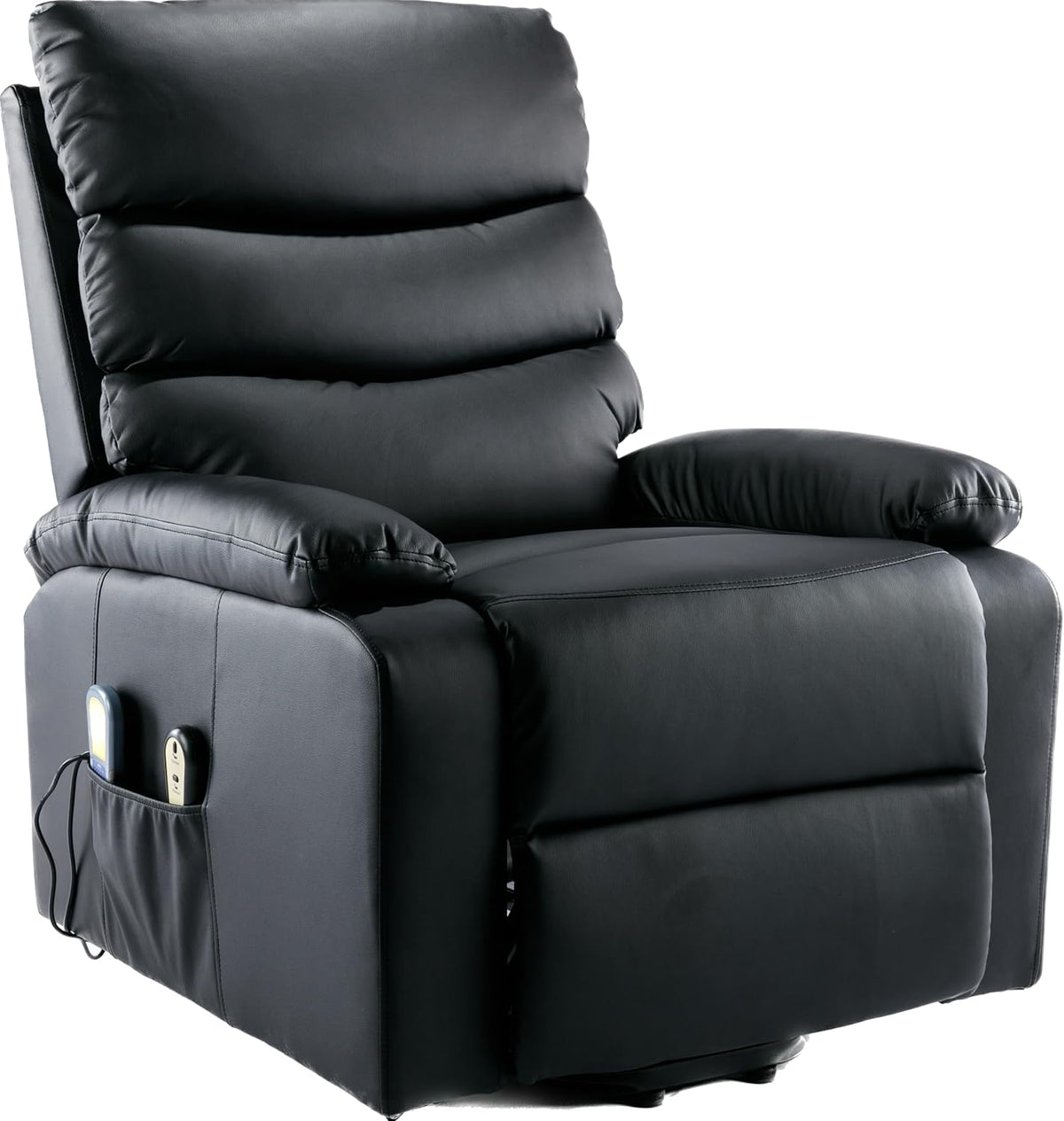 ASTAN HOGAR Ceci AH-AR10530NG Relaxstoel met zelfhulpfunctie, elektrisch liggen, massage en thermotherapie, zwart