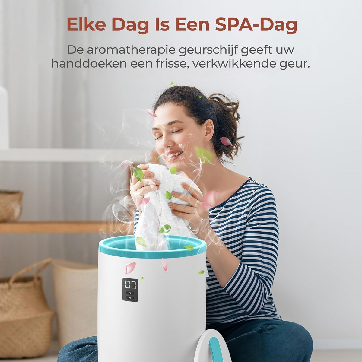 Handdoekwarmer – Handdoekverwarmer – Handdoek Warmer – Handdoekstomer – Towel Warmer – Elektrische Emmer – Inhoud 2 Badhanddoeken – Automatische Uitschakeling – Blauw