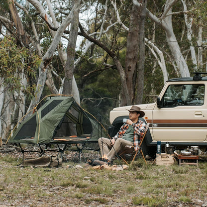 Night Cat Off Ground Tent: 1 Persoon Tent met Kampeerbed voor Vissen Wandelen Camping