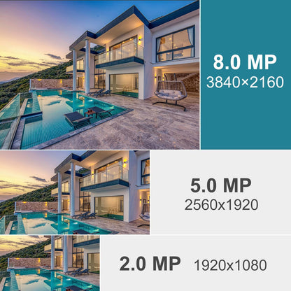 Bewakingscamera Systeem – Beveiligingscamera – CCTV Camera – Draadloos Camerasysteem – Outdoor Camera – 8MP 4K Resolutie – 2TB Harde Schijf