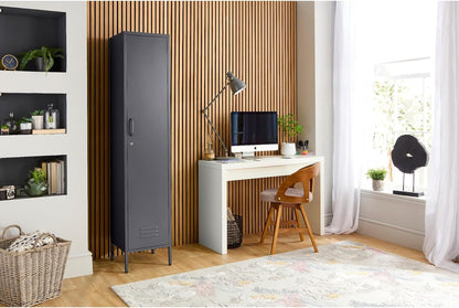 MMT Furniture Metal Locker Cabinet with Lockable Storage Cabinet Slim One Door (Grey, 180cm) - QUORE