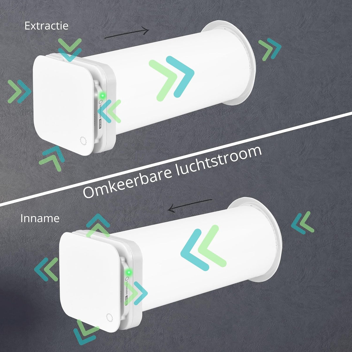 Turbionaire Trend HRV 150 WMW – Decentrale VMC Met Warmteterugwinning, Wifi, Vochtsensor, Afstandsbediening, 8 Snelheden, DC-Motor, Omkeerbare Luchtstroom, 150 Mm, 3 Jaar Garantie