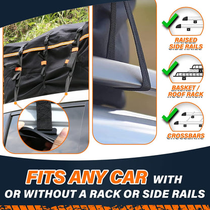 Auto Daktas – Rooftop Cargo Carrier – Daktas – Dakbagage Tas – Autodaktas – 21 Kubieke Voet – Waterdichte Dubbele Coating