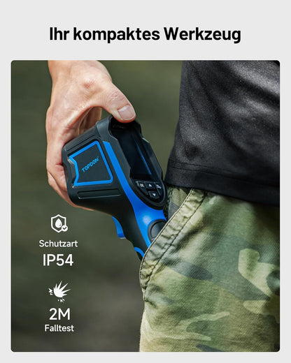 TOPDON TC004 Mini-warmtebeeldcamera, 240 x 240 IR-resolutie, handheld thermische camera, 15 uur batterijduur, 25 Hz beeldherhalingssnelheid, -20 °C tot 450 °C temperatuurbereik,