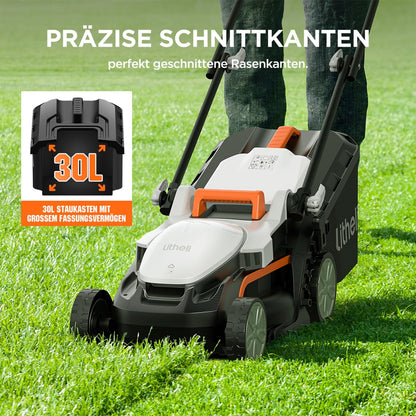 Accugrasmaaier – Draadloze Grasmaaier – Elektrische Grasmaaier – Accu Grasmaaier – Tuingrasmaaier – 33 cm Maaibreedte – 30 Liter Opvangbak – Verstelbare Maaihoogte 25-65 mm – 20V 4,0 Ah Accu – Geschikt Tot 200 m²