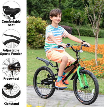 Glerc Fantacy 12 14 16 18 20 inch kinderfiets 2-14 jaar met licht en standaard, verjaardagscadeau, verschillende kleuren