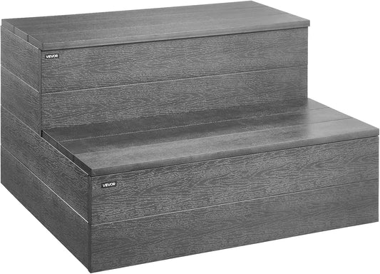 VEVOR Hot Tub Step, 2-traps Spa Outdoor Trap, Heavy Duty 635 mm brede HEUPEN Bovengronds Opblaasbare Zwembadladder met 600 Lbs Gewichtscapaciteit, Multifunctioneel voor veranda, terras, terras, terras