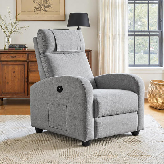 <font dir="auto" style="vertical-align: inherit;"><font dir="auto" style="vertical-align: inherit;">        Relaxation armchair, TV chair, leisure chair with USB and Type-C charging ports, adjustable backrest and footrest, single chair for living room, be