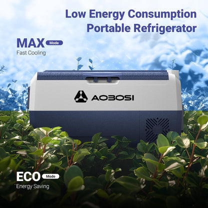 AAOBOSI Compressor-koelbox, 36 l, koelbox auto met wifi-app-bediening, 12/24 V en 100-240 V, elektrische koelbox, tot -20 °C, voor auto, vrachtwagen, boot, camper, camping, afzonderlijke zone