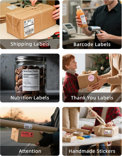Bluetooth-labelprinter, DHL-labelprinter, verzendlabelprinter voor barcode-verzendlabels, DB403 thermische printer 4x6, compatibel met Esty, Royal Mail, DHL, Fedex, USPS