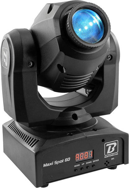BoomToneDJ Maxi-spot, 60 leds, RGB, 60 W, spotlight, disco, DJ, podiumverlichting, DMX, spots, automatische herkenning, muziek, licht, 7 gobo's, shake, stroboscoop, voor bar, club, bruiloft