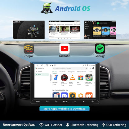 Autoradio 2 DIN – Android Car Stereo – Touchscreen Autoradio – Auto Multimedia Speler – GPS Navigatie – 10,1 Inch HD IPS Scherm – Ingebouwde OBD Bluetooth Scanner