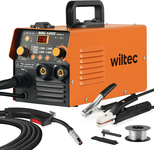 XPOtool digitaal lasapparaat IGBT 120 A v. MIG-, MMA-/E-Hand-, Flux-/vuldraad-,WIG-/TIG-lassen FCAW