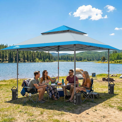 EAGLE PEAK 13x13 Rechte been pop-up luifel tent instant outdoor luifel eenvoudige enkele persoon set-up opvouwbare schuilplaats w/automatische uitschuifbare dakrand 169 vierkante voet schaduw