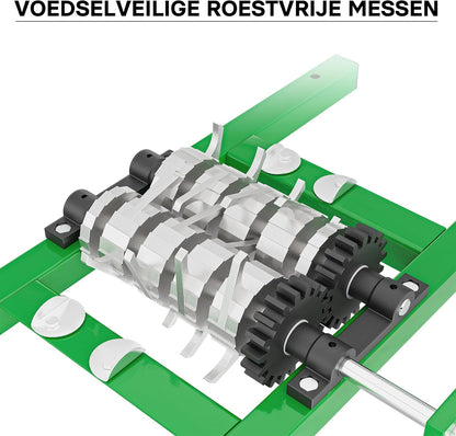 Wiltec fruit shredder met 7 liter trechter en handslinger, fruithakselaar makkelijk te reinigen, handmatige sappers