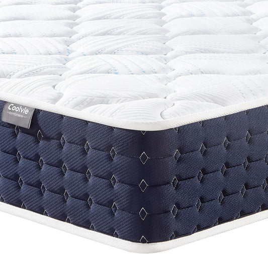 Coolvie Matras, 140 x 200 cm, orthopedische 7-zone pocketveringmatras, H3, hoogte 20 cm, met gel-traagschuim voor zijslapers en rugslapers, Oeko-Tex gecertificeerd