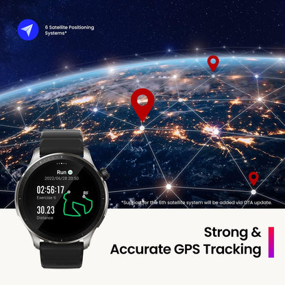 Amazfit GTR 4 Smartwatch voor iOS, Android, GPS-tracking, 150 sportmodi, bluetooth-telefoongesprekken, muziekopslag, 14 dagen batterijduur, Alexa