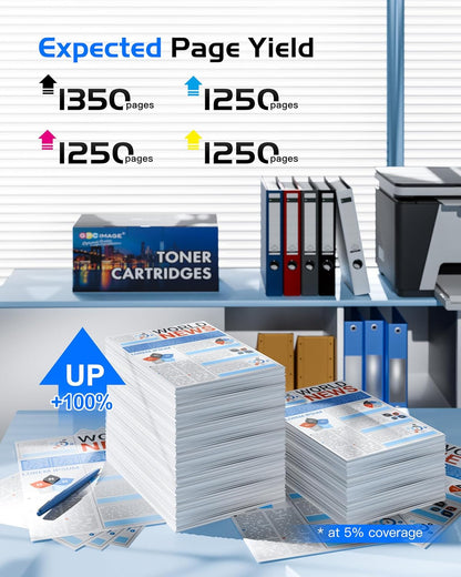 Compatibel met 207A 207X Toner CMYK - Voor M283fdw M255dw M282nw Printer - 4-pack Met Chip