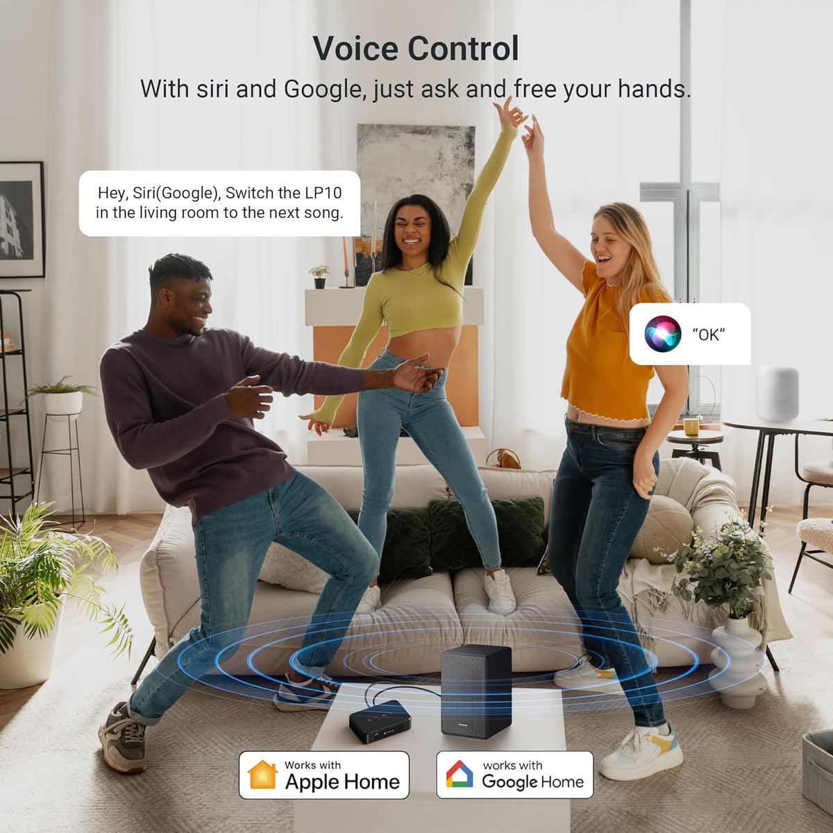 Arylic LP10 draadloze streamer, ondersteunt AirPlay 2, Google Cast, Apple Home, Spotify en Tidal, 5G WiFi en Bluetooth, voorversterker