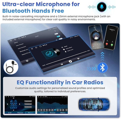 Autoradio – 2-DIN Autoradio – Android Autoradio – Touchscreen Autoradio – Multimediasysteem – 9 Inch HD-Touchscreen – Draadloos CarPlay & Android Auto
